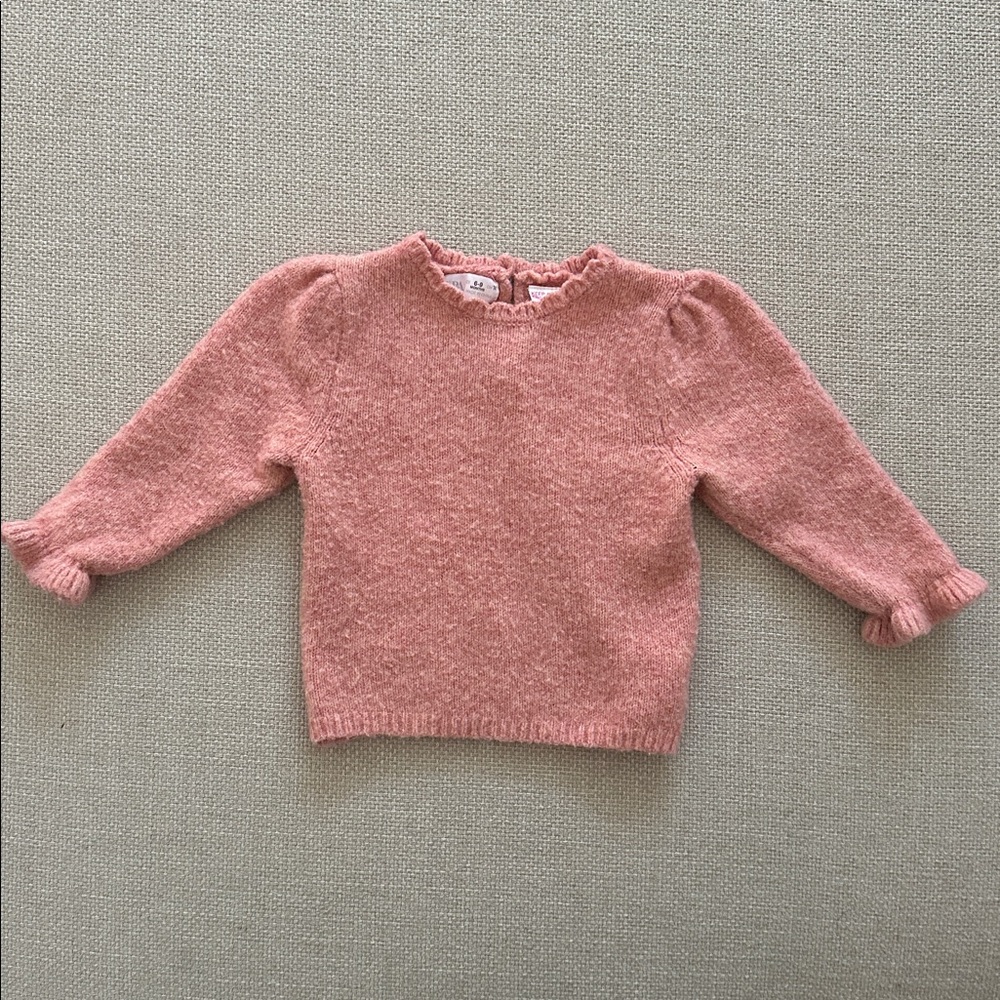 Baby 6-9 Month Zara Soft Pink Crew Neck Sweater